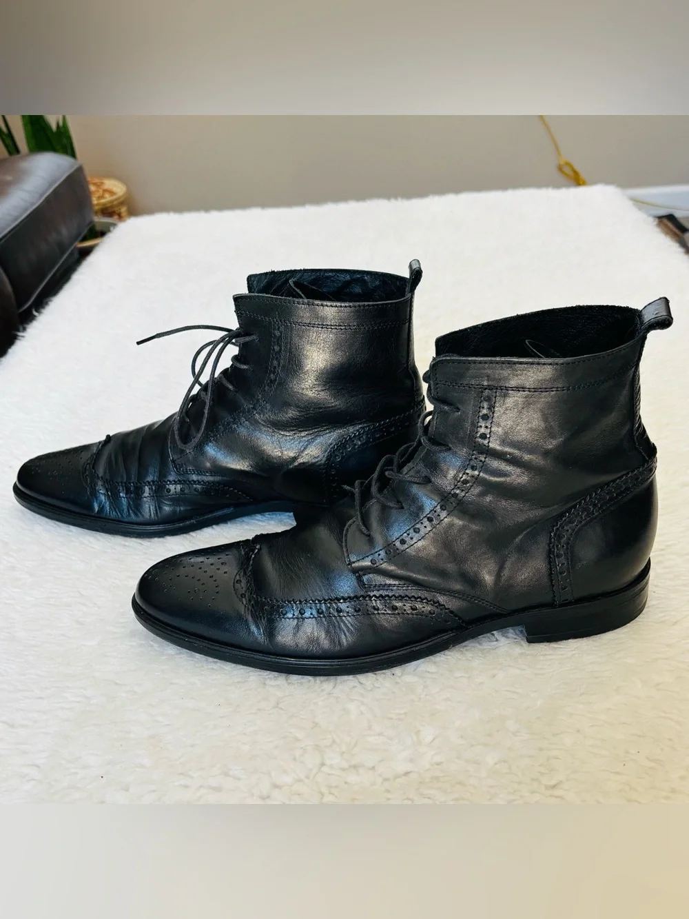 Antony Morato Black Leather Lace up Chukka/Ankle Men’s Boots size EU 43